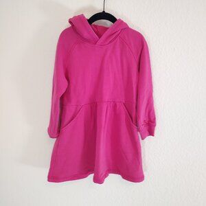 Hanna Andersson 110 5T 5 Dress Sweatshirt Hoodie Pink Long Sleeve Winter Fall